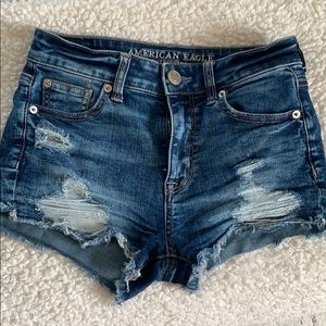 Dark wash shorts